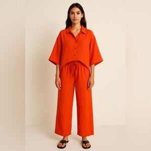 Zara Two-Piece Set – Shirt (M) & Pants (S)